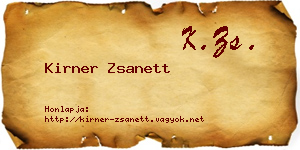 Kirner Zsanett névjegykártya